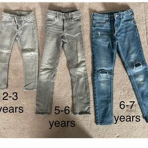 Stylish Kids Jeans Set - Gray and Blue